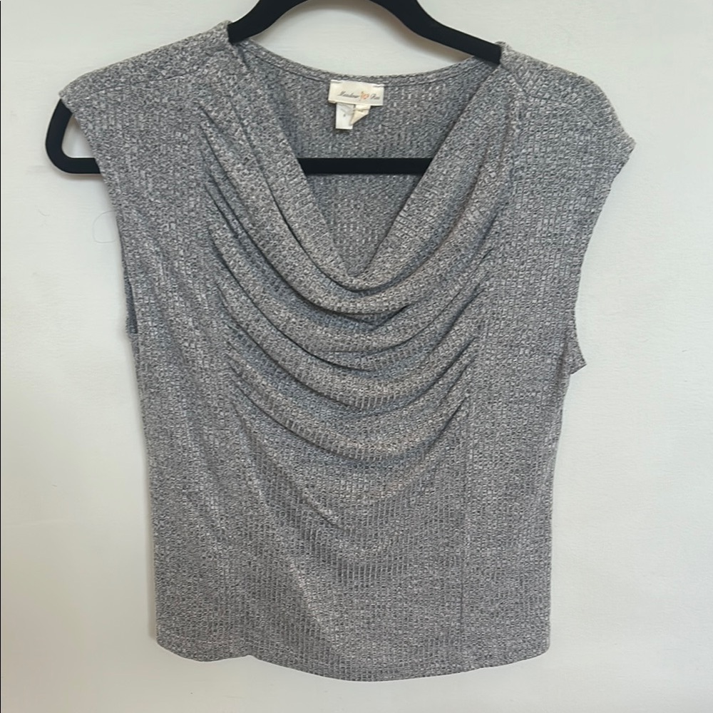 Meadow Rue Cowl Neck Gray Sweater